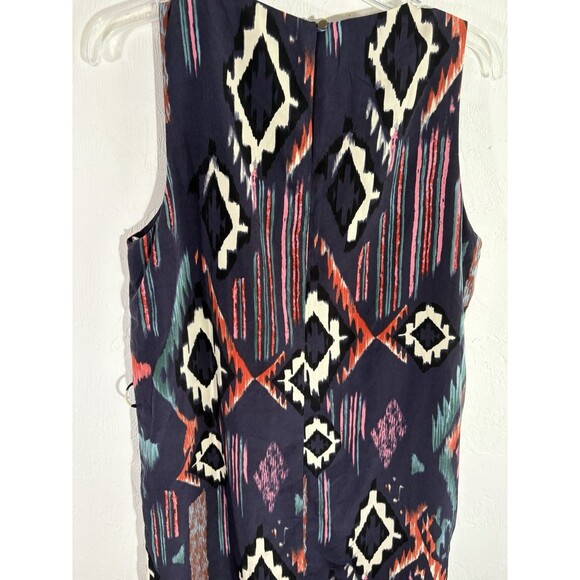 LOVE 21 Womens Size Medium Black Abstract Aztec Print Sleeveless Lined Dress - Picture 6 of 8